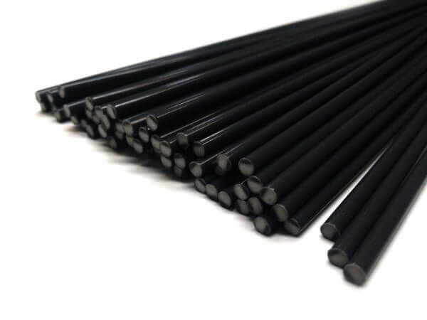 Plastique baguettes de soudure ABS 4mm Ronde Noir 1kg barres top | az-reptec